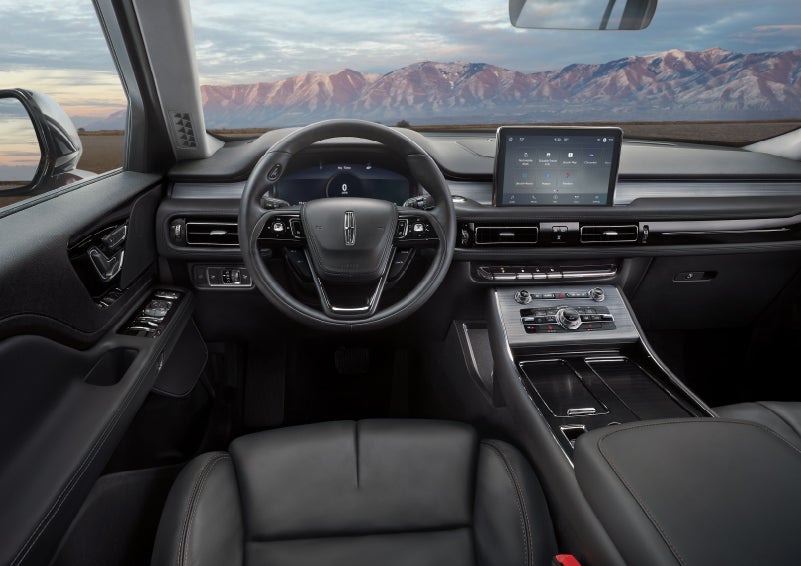 The interior of a Lincoln Aviator® SUV is shown | Bondy's Lincoln in Dothan AL
