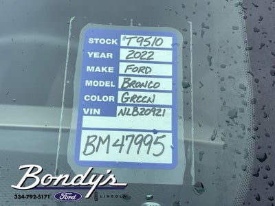 2022 Ford Bronco Wildtrak