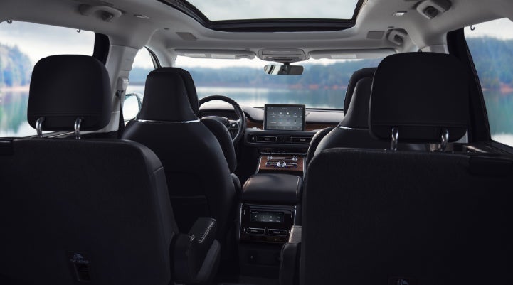 The interior of a 2024 Lincoln Aviator® SUV from behind the second row | Bondy's Lincoln in Dothan AL