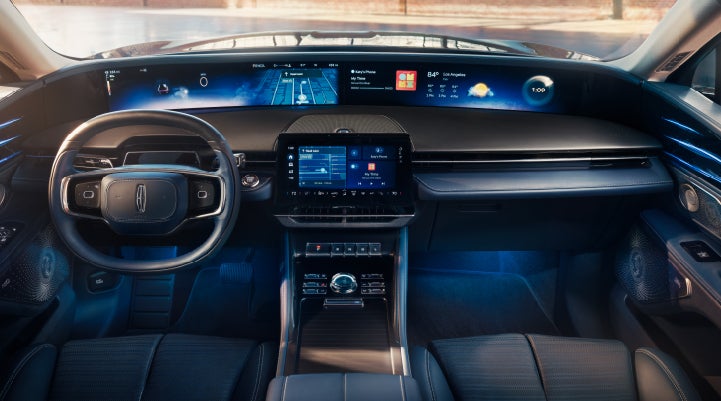 A large panoramic display is shown on the dashboard of a 2025 Lincoln Nautilus® SUV | Bondy's Lincoln in Dothan AL