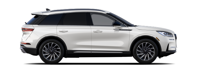 The passenger side of a Lincoln Corsair® SUV is shown in Pristine White. | Bondy's Lincoln in Dothan AL