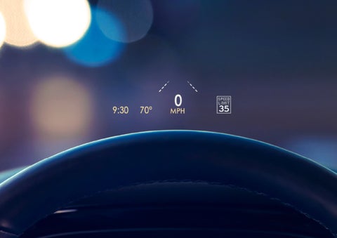 Useful driver information is being projected in front of the steering wheel on the windshield via the available head-up display. | Bondy's Lincoln in Dothan AL