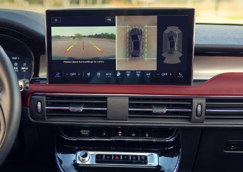 The large 13.2” SYNC® 4 center display featuring 360-Degree Camera of a 2026 Lincoln Corsair® SUV is shown.| Bondy's Lincoln in Dothan AL